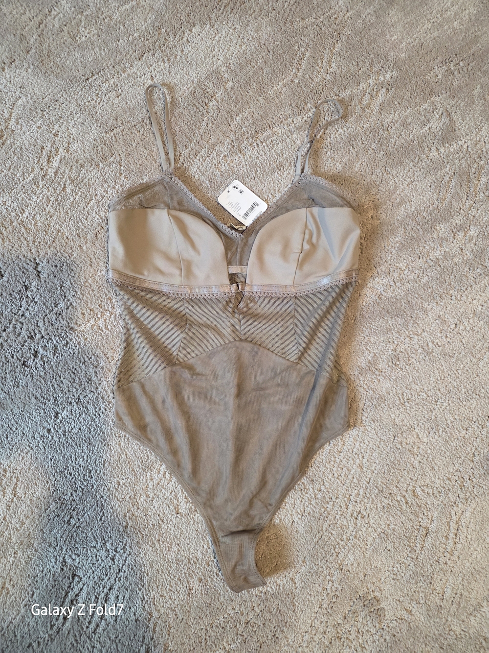 Free People White Lace & Mesh Sweetheart Bodysuit